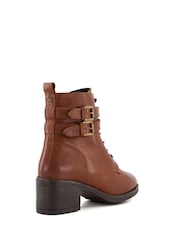 Dune London Wide Fit Paxan Stiefeletten mit Schnallenriemen und Absatz - Bild 4 von 6