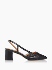 črna - Dune London Crofts Mid Block Heel Slingback črpalke - Slika 1 iz 5