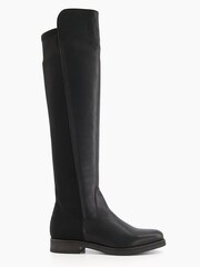 Dune London Black Tropic Over The Knee Stretch Boots - Image 1 of 5