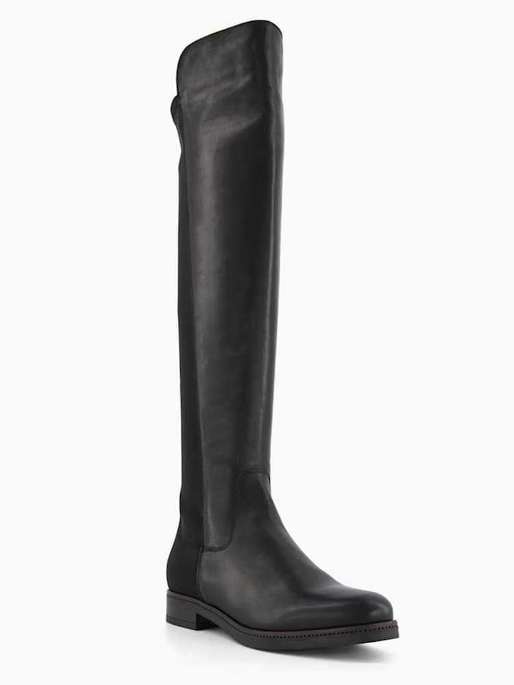 Dune London Black Tropic Over The Knee Stretch Boots - Image 2 of 5
