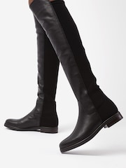 Dune London Black Tropic Over The Knee Stretch Boots - Image 5 of 5