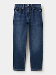 Mango Blue Mid Rise Cropped Straight Leg Jeans - Image 5 of 7
