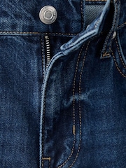 Mango Blue Mid Rise Cropped Straight Leg Jeans - Image 6 of 7