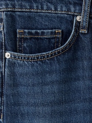 Mango Blue Mid Rise Cropped Straight Leg Jeans - Image 7 of 7