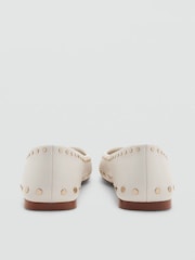 Mango White Studded Ballet Pumps - Image 3 of 4