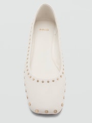 Mango White Studded Ballet Pumps - Image 4 of 4