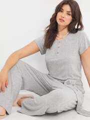 Figleaves Grey Supersoft Rib Jumpsuit - Image 3 of 4