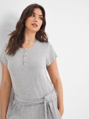 Figleaves Grey Supersoft Rib Jumpsuit - Image 4 of 4