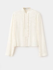 Mango White High Neck Floral Print Blouse - Image 5 of 7