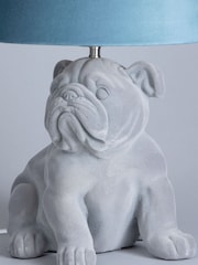 BHS Grey Boris Bulldog Table Lamp - Image 2 of 4