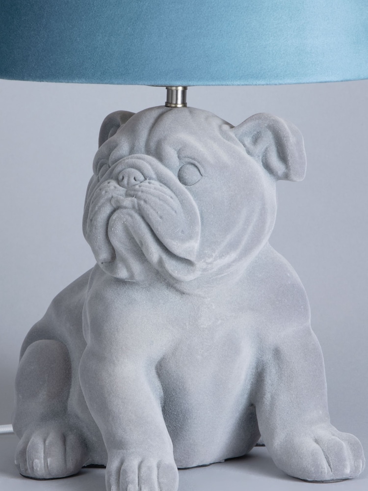 BHS Grey Boris Bulldog Table Lamp - Image 2 of 4