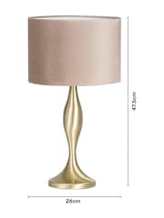 BHS Brass Calais Large Metal Lamp - Image 4 of 5