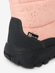 Pink Shimmer Waterproof Warm Faux Fur Lined Snow Boots - Image 6 of 7