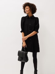 Phase Eight Black Puff Sleeve Womens Candice Dress - Image 4 of 6