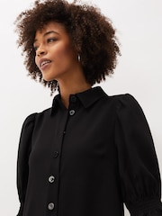 Phase Eight Black Puff Sleeve Womens Candice Dress - Image 5 of 6
