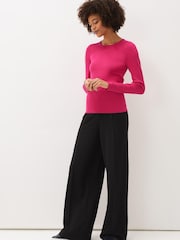 Phase Eight Womens Black Opal Wide Leg Trousers - Image 2 of 7