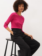 Phase Eight Womens Black Opal Wide Leg Trousers - Image 4 of 7