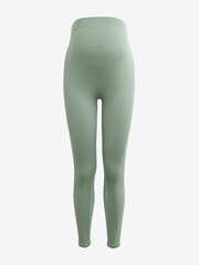 Sage Green Maternity Ribbed Leggings - Image 5 of 7