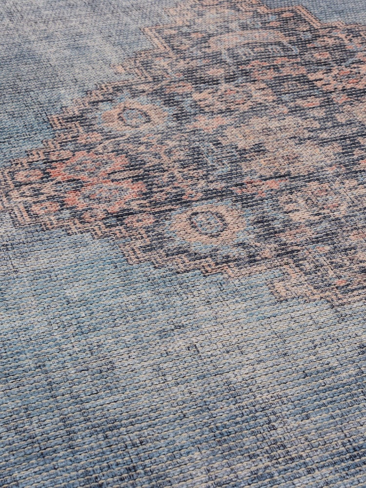 Asiatic Rugs Blue Kaya Dana Washable Rug - Image 5 of 5