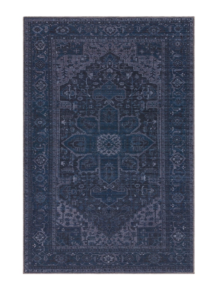 Asiatic Rugs Blue Kaya Sara Washable Rug - Image 2 of 5