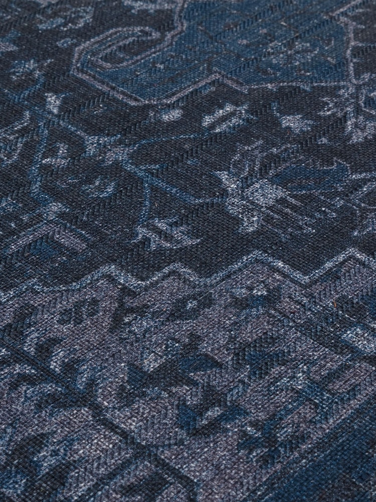 Asiatic Rugs Blue Kaya Sara Washable Rug - Image 5 of 5