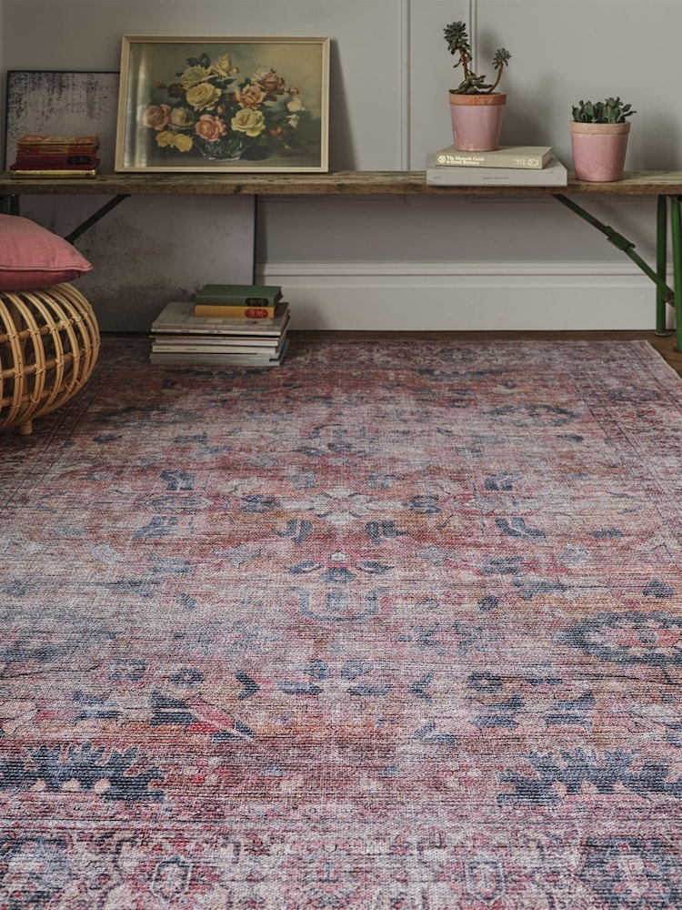 Asiatic Rugs Red Kaya Sima Washable Rug - Image 1 of 5