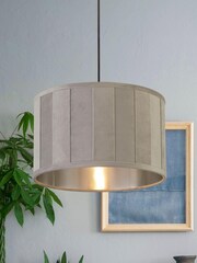 Searchlight Lucy Grey Velvet Easy Fit Shade - Image 1 of 3