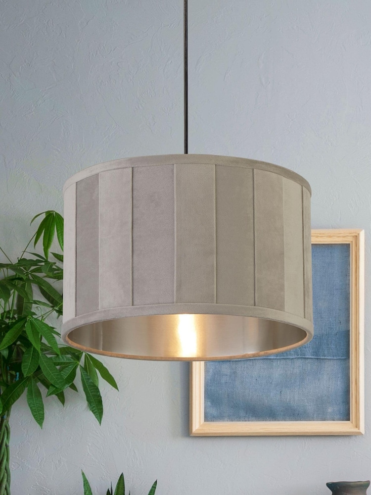 Searchlight Lucy Grey Velvet Easy Fit Shade - Image 1 of 3