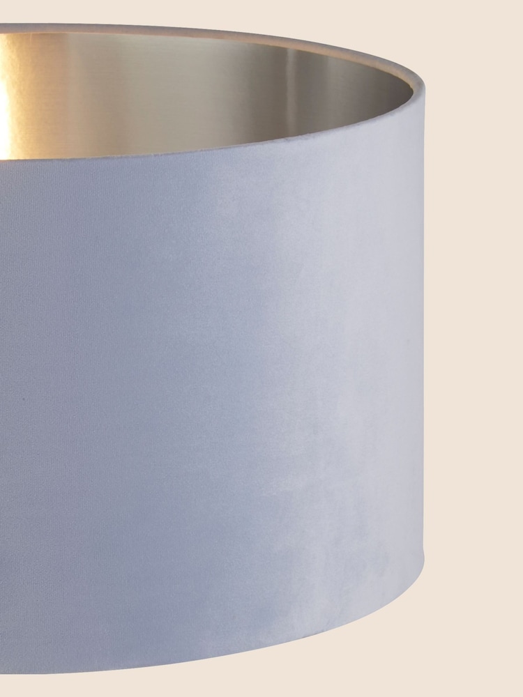 Searchlight Blue Josie Velvet Silver Inner Easy Fit Shade - Image 3 of 3