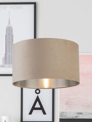 Searchlight Josie Taupe Velvet Easy Fit Shade - Image 1 of 3