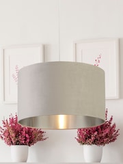 Searchlight Josie Light Grey Velvet Easy Fit Shade - Image 1 of 3