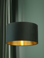 Searchlight Josie Green Velvet Easy Fit Shade - Image 1 of 3