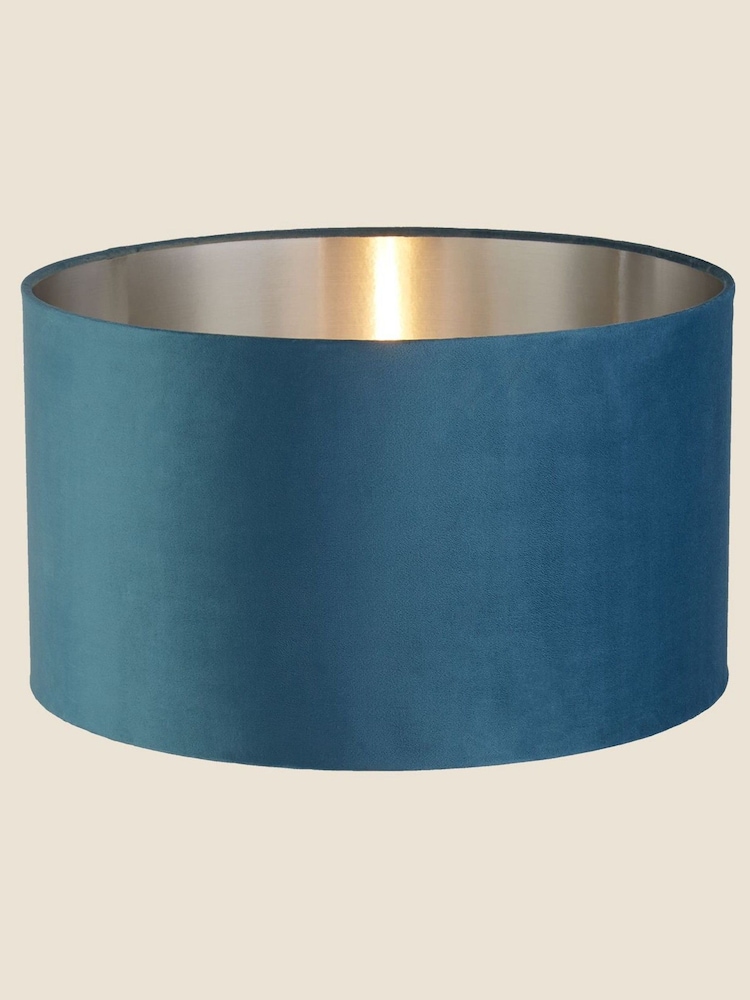 Searchlight Josie Teal Blue Velvet Easy Fit Shade - Image 2 of 3
