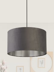 Searchlight Josie Grey Velvet Easy Fit Shade - Image 1 of 3