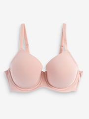 Plum Purple/Pink/Grey Marl Pad Full Cup DD+ Cotton Blend Bras 3 Pack - Image 5 of 5