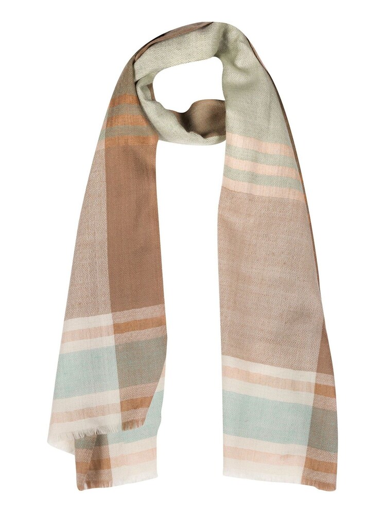 Pure Luxuries London Brown Asteris Cashmere & Merino Wool Scarf - Image 1 of 4