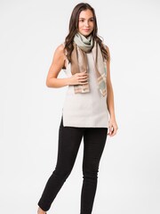 Pure Luxuries London Brown Asteris Cashmere & Merino Wool Scarf - Image 2 of 4