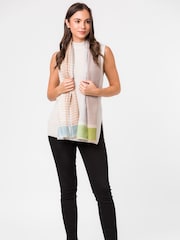 Pure Luxuries London Cream Charon Cashmere & Merino Wool Scarf - Image 3 of 4