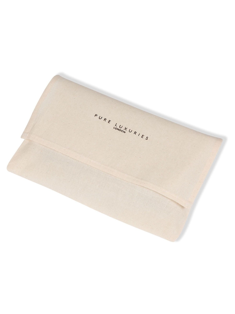 Pure Luxuries London Cream Charon Cashmere & Merino Wool Scarf - Image 4 of 4