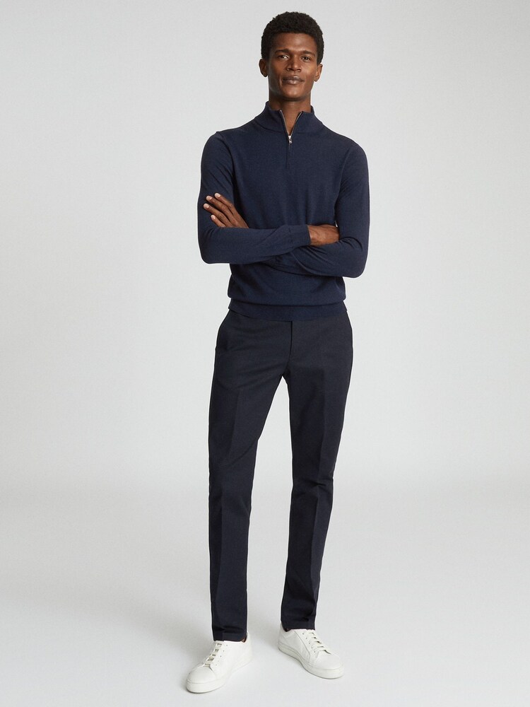 Reiss Blue Eastbury Slim Fit Chinos - Image 1 of 4