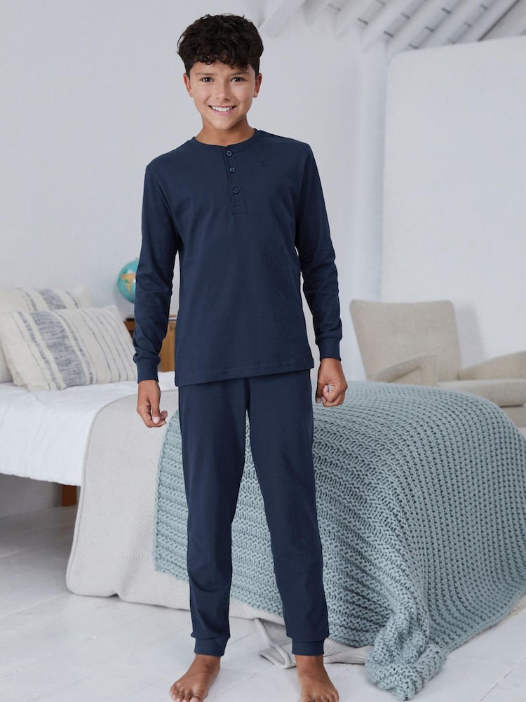 Navy Blue/Grey 2 Pack Pyjamas (3-16yrs) - Image 1 of 11