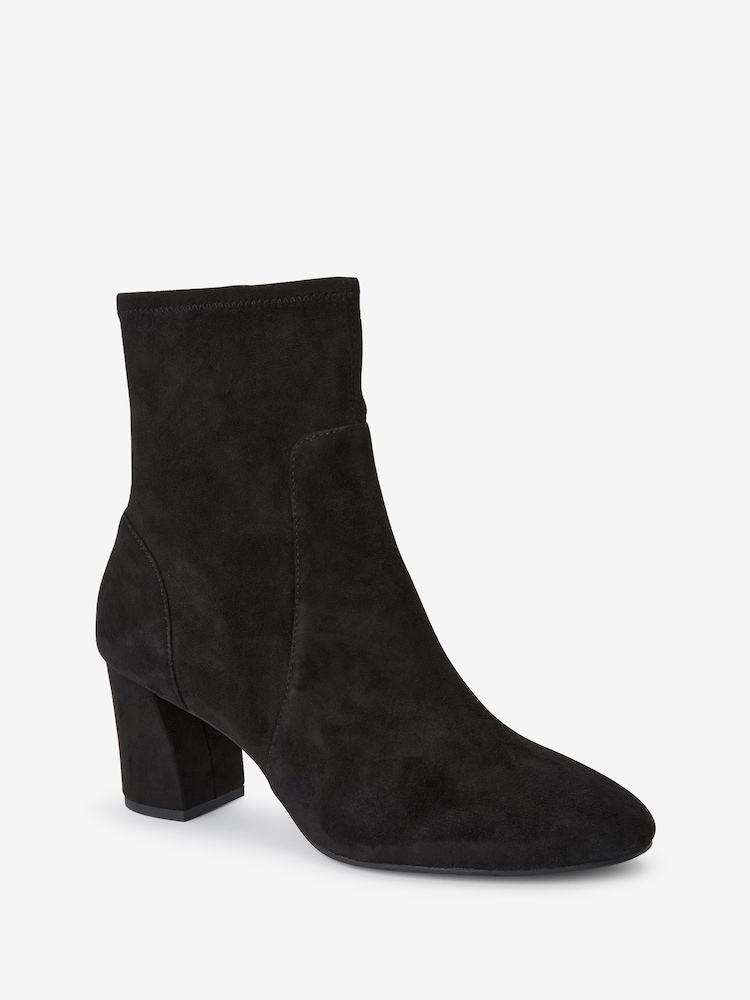Black Forever Comfort® With Motionflex Suede Sock Boots - Image 2 of 5