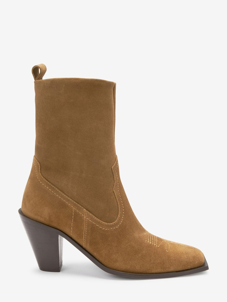 Tan Brown Western Cowboy Boots - Image 4 of 4 Tan Brown Western Cowboy Boots - Image 4 of 4