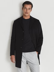 REISS Black Bless Crew Neck 100% Cotton T-Shirt - Image 3 of 7