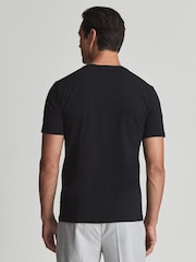 REISS Black Bless Crew Neck 100% Cotton T-Shirt - Image 5 of 7