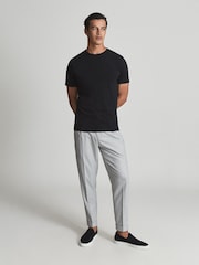 REISS Black Bless Crew Neck 100% Cotton T-Shirt - Image 7 of 7