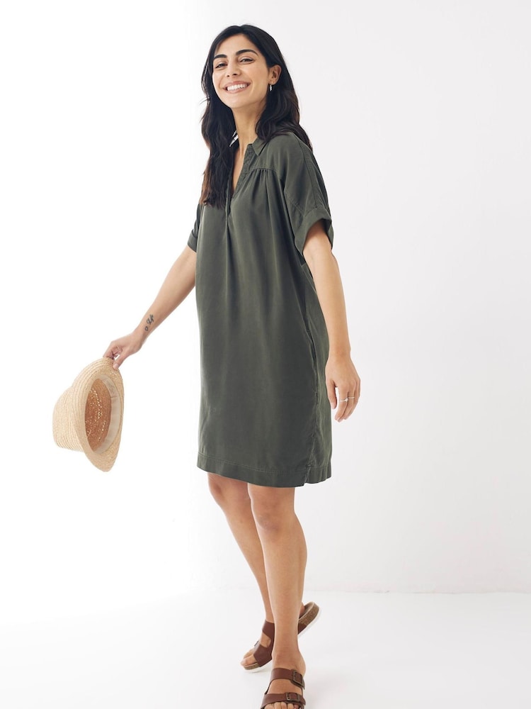 FatFace Green Charlie Tencel Tunic Dress - Image 1 of 4 FatFace Green Charlie Tencel Tunic Dress - Image 1 of 4