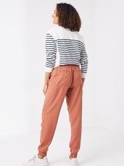 FatFace Women Orange Louisa Tencel Cuffed Trousers - Image 2 of 4