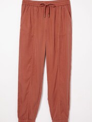 FatFace Women Orange Louisa Tencel Cuffed Trousers - Image 4 of 4