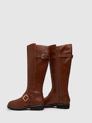 Brązowe skórzane buty motocyklowe Schuh Darla - Image 3 of 4